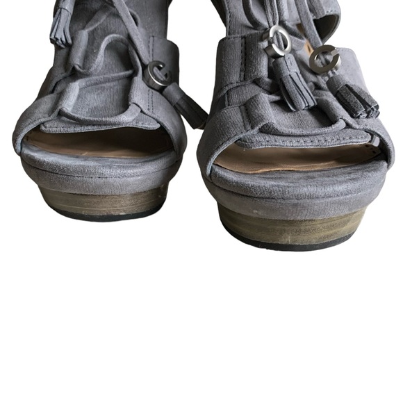 Like new Coach Teagan Shimmer leather slate sz 7 - Picture 6 of 8